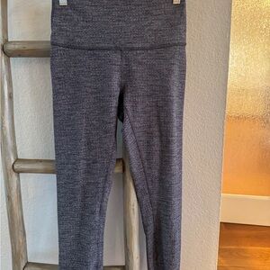 Lululemon Wunder Under High-Rise Knit Black Heathered leggings sz6 25” inseam